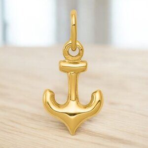 Mini Anchor Charm in 14kt Yellow Gold